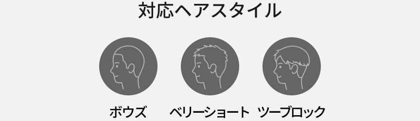 対応ヘアスタイル ボウズ ベリーショート ツーブロック