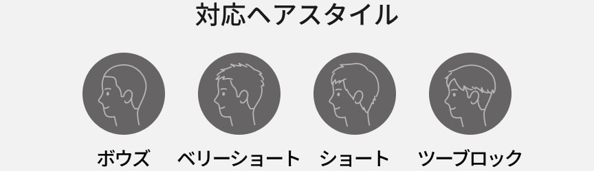 対応ヘアスタイル ボウズ ベリーショート ショート ツーブロック