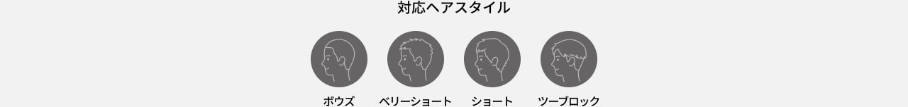 対応ヘアスタイル ボウズ ベリーショート ショート ツーブロック
