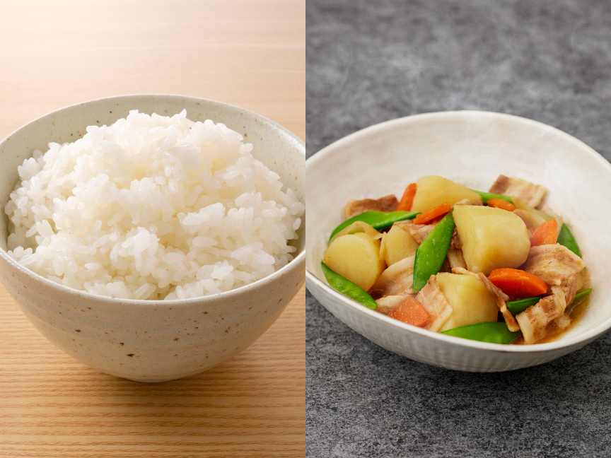 画像：ごはんとおかず。