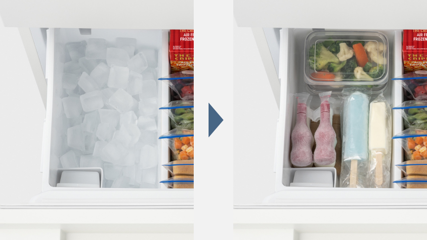 画像：貯氷箱を上から見たイメージ