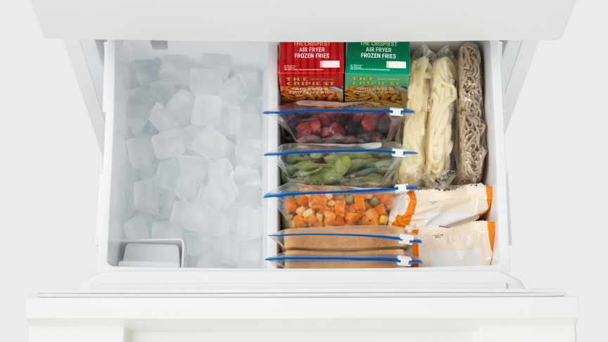 画像：冷凍室を上から見たイメージ