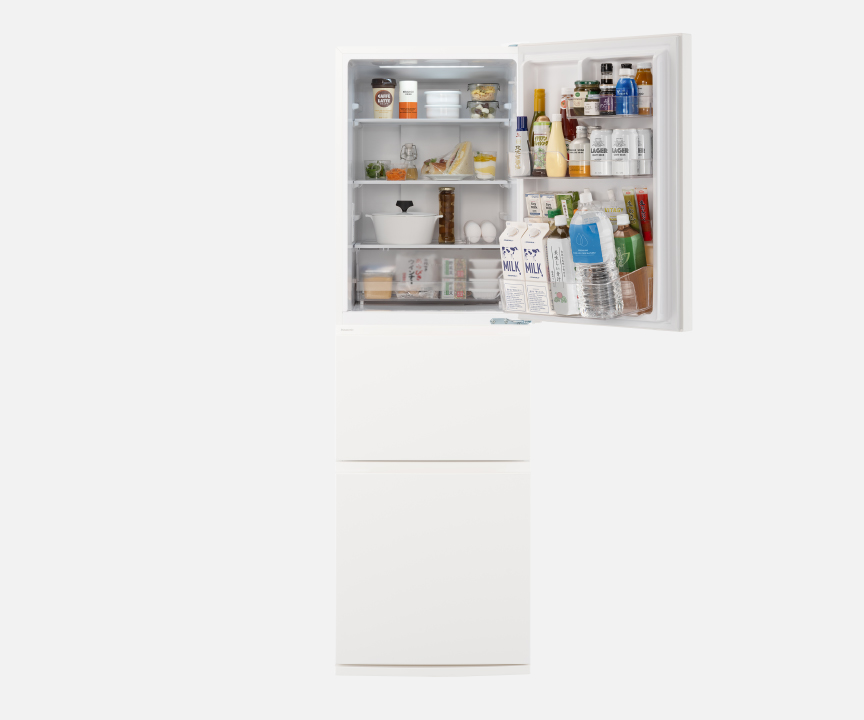 画像：マットホワイト正面ドア開き