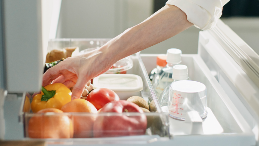 奥まで見えて、取り出しやすい。まとめ買いした野菜を新鮮保存