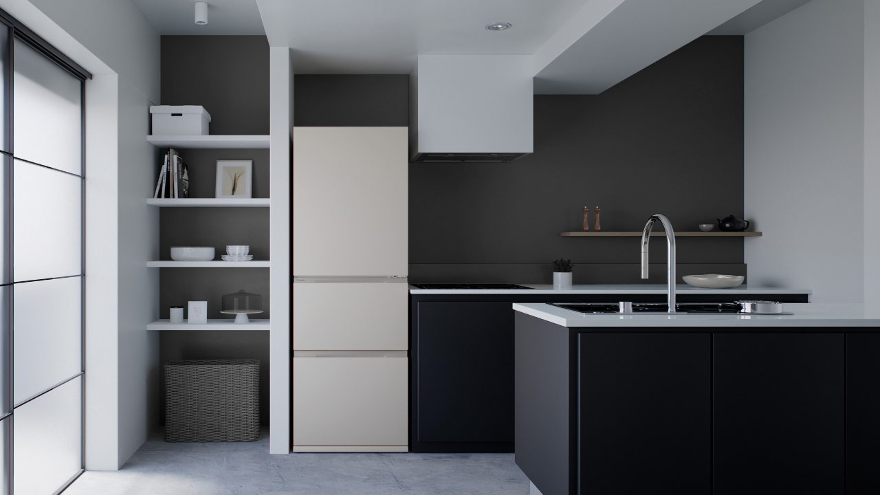 画像：キッチンに設置したイメージ