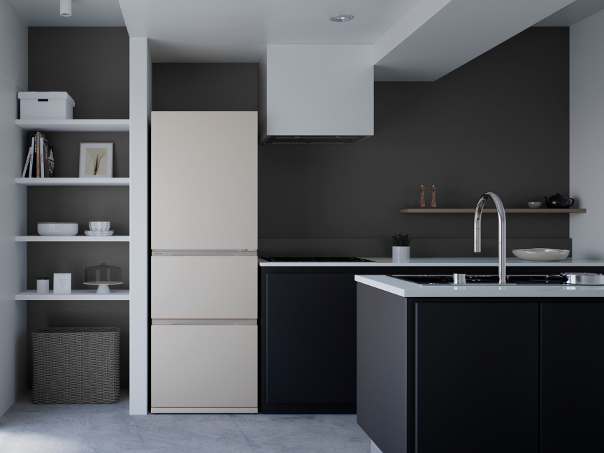 画像：キッチンに設置したイメージ