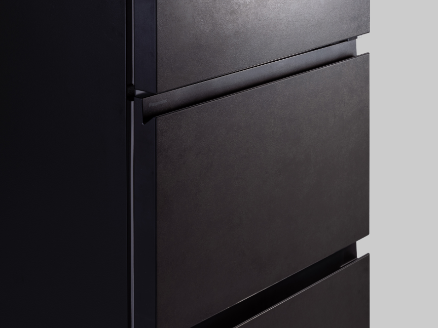 石目調ガラスドア面材斜めカット