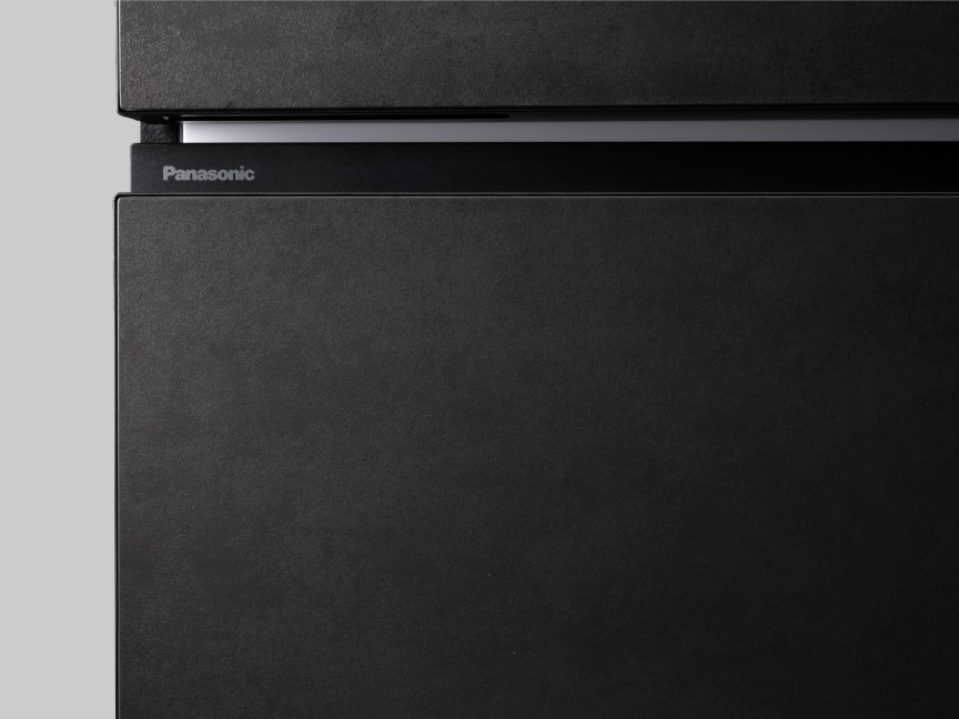 石目調ガラスドア面材正面カット