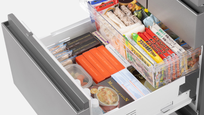 大容量冷凍室なのに、整理しやすく使いやすい