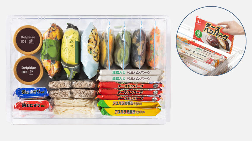 画像：冷凍室を上から見たイメージ