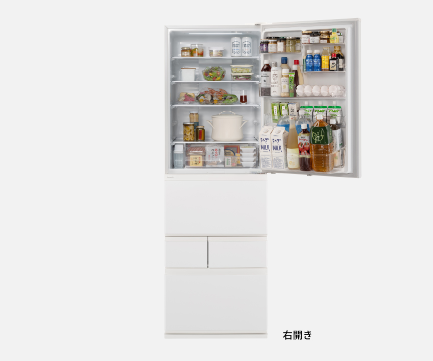 画像：マットホワイト正面ドア開き