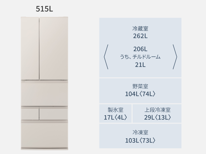 NR-F52BR3  定格内容積