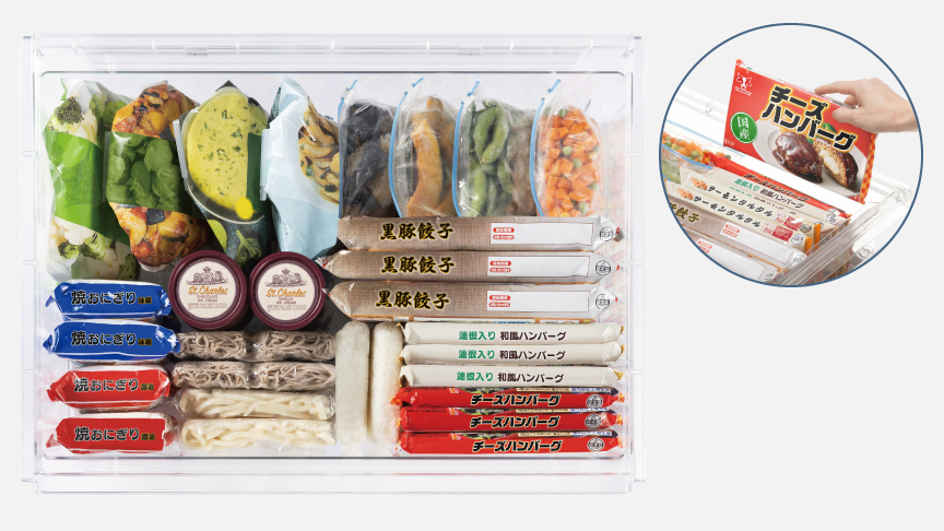 画像：冷凍室を上から見たイメージ