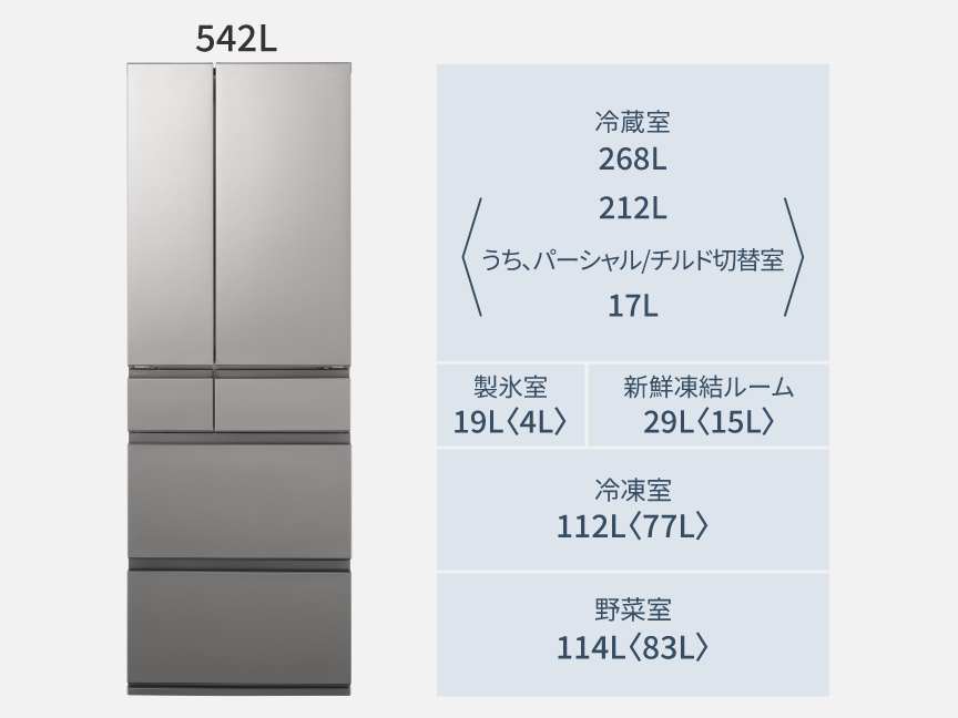 NR-F54EY3  定格内容積