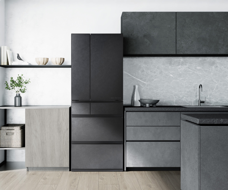 画像：冷蔵庫をキッチンに設置したイメージ