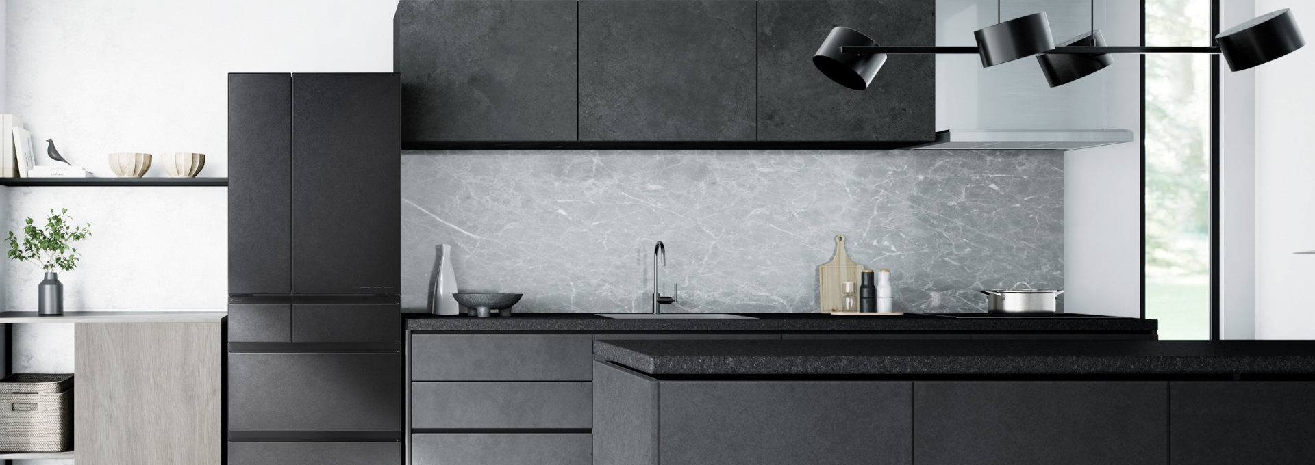 画像：冷蔵庫をキッチンに設置したイメージ