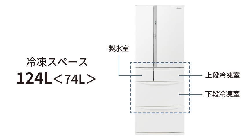 大容量冷凍スペース