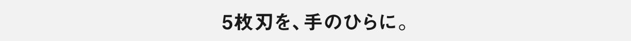 5枚刃を、手のひらに。