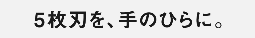 5枚刃を、手のひらに。