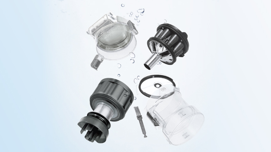 ダストボックスのパーツを丸洗いするイメージ図