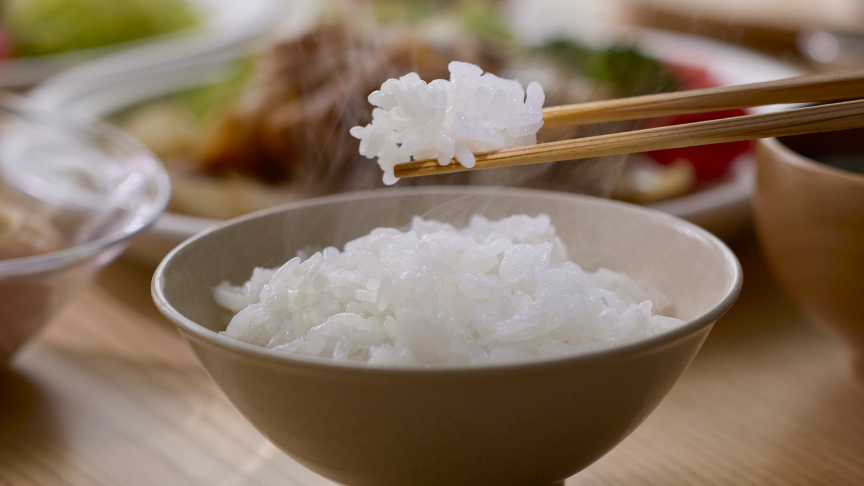 イメージ：大火力包み加熱で炊いたごはん