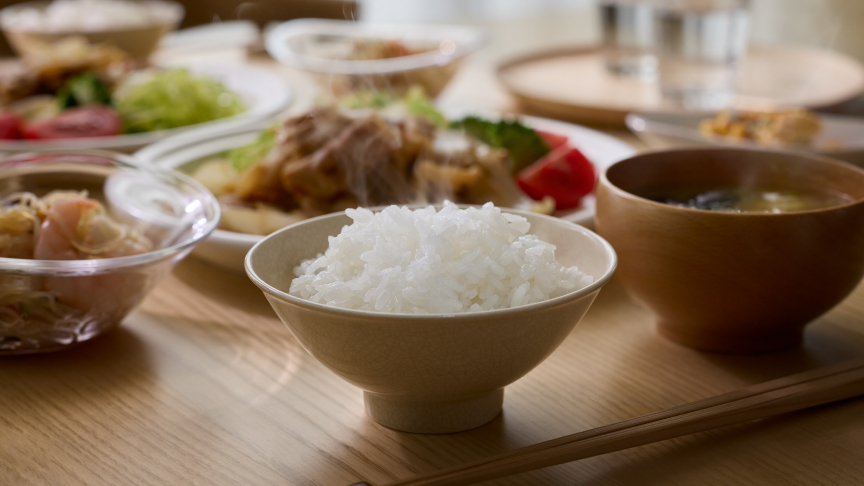 イメージ：便利なコース・メニューで炊いたごはん