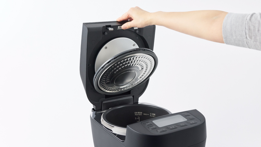 画像：ワンタッチふた加熱板