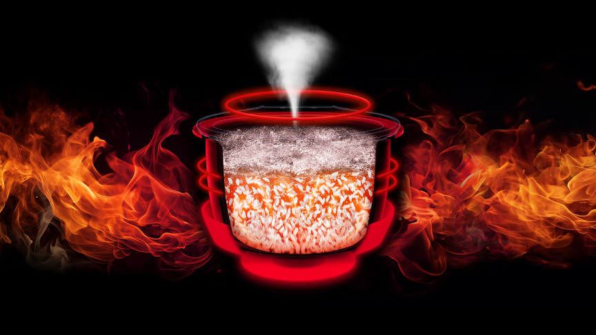 1.お米の芯まで熱を伝える、こだわりの火力技術へのリンク