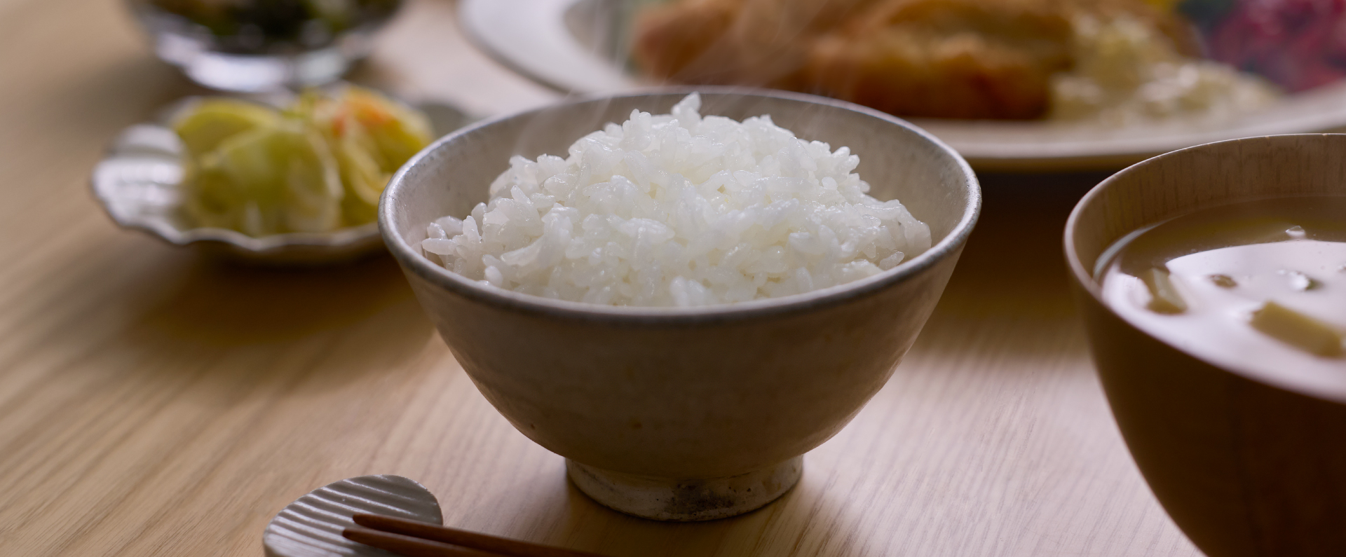 イメージ：便利なコース・メニューで炊いたごはん