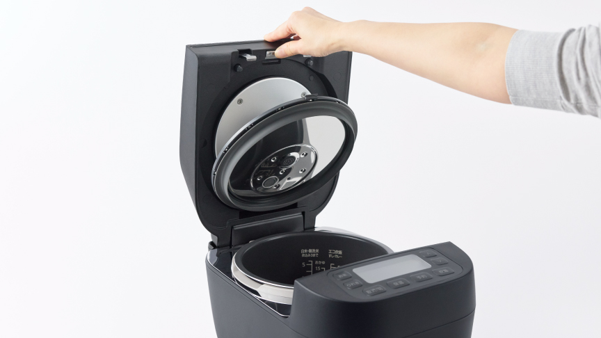 画像：ワンタッチふた加熱板