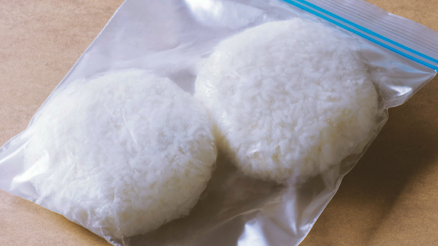 イメージ：冷凍用ごはんコースで炊いて保存した冷凍ご飯