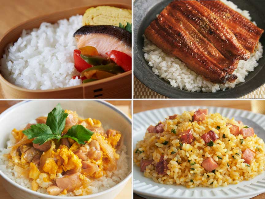 画像：様々な食感のごはんメニューのイメージ