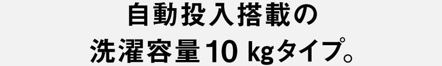 自動投入搭載の洗濯容量10kgタイプ。