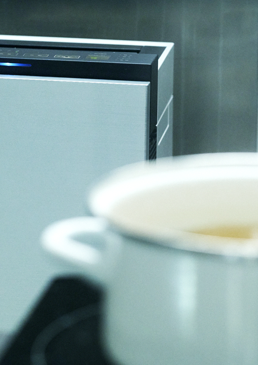 脱臭試験中のジアイーノF-MV5400の画像です ジアイーノ 特長：脱臭エリアにリンク