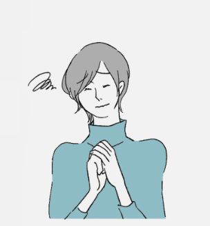 悩ましい表情をしている女性のイラストです。