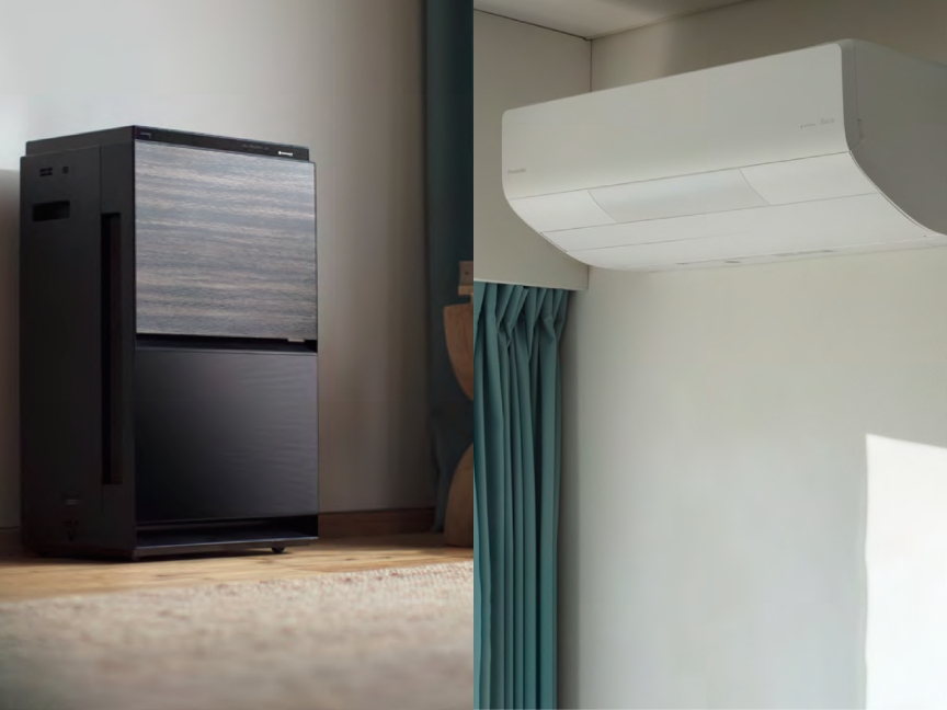 エアコンと加湿空気清浄機の画像です