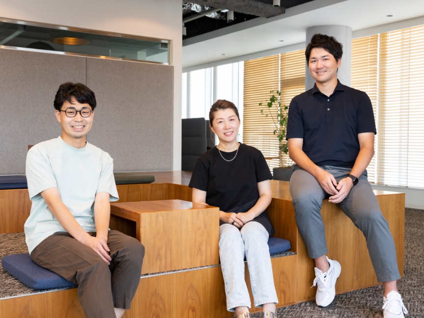 エオリア スリープの開発者3名の画像です