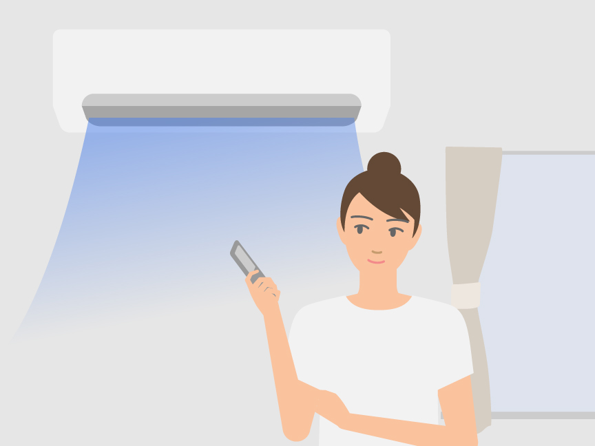 エアコンの試運転のやり方と、フィルター掃除のバナー画像です