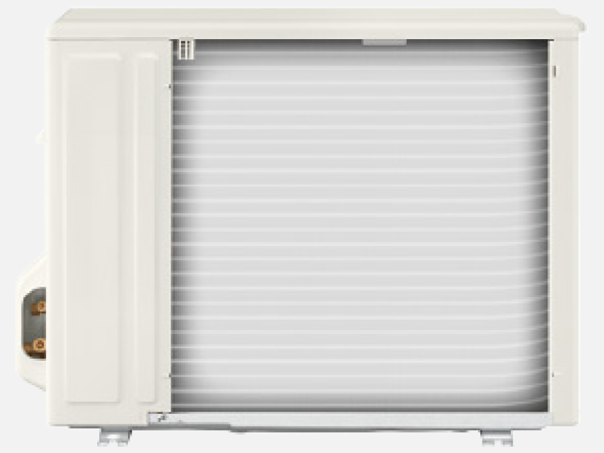 室外機に霜がついている画像です