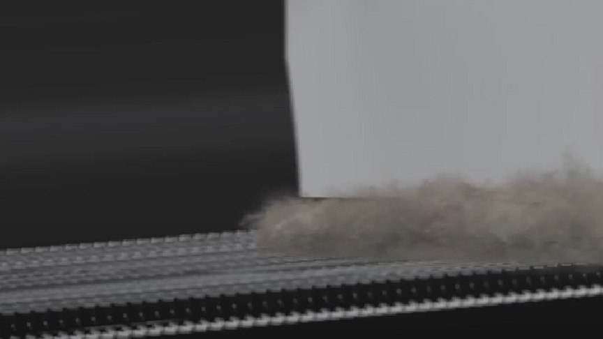 底面が細かいギザギザの形になっている、ダストボックスのイメージ画像です。