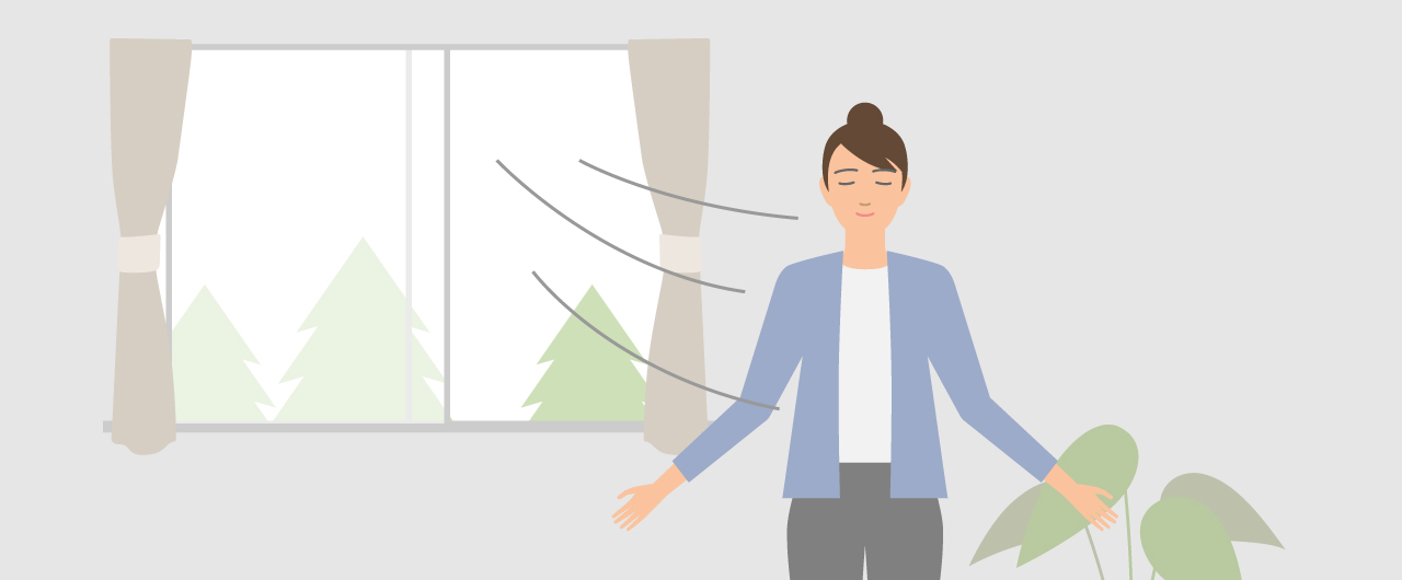 「花粉シーズンの上手な空気の入れ替え方」のメインビジュアルです