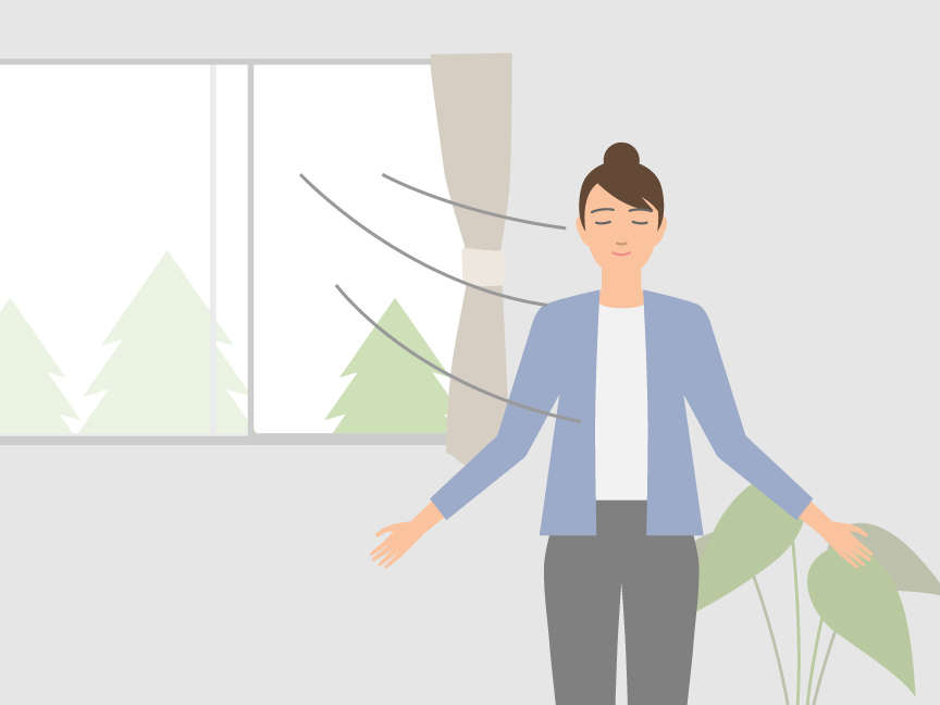 「花粉シーズンの上手な空気の入れ替え方」のメインビジュアルです