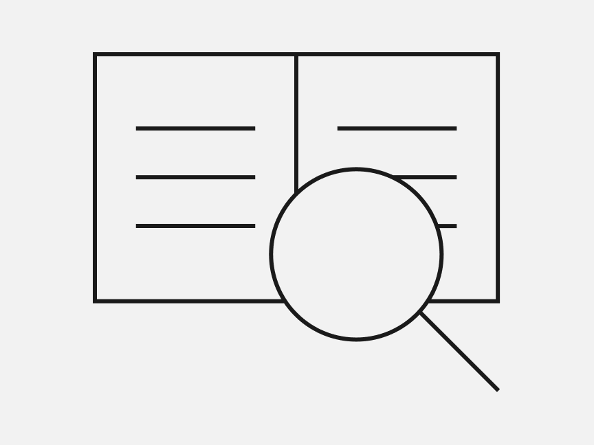虫眼鏡のアイコンです