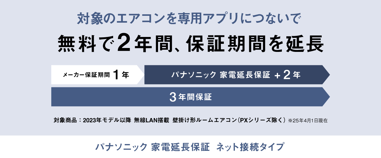 パナソニック 家電延長保証　ネット接続タイプ