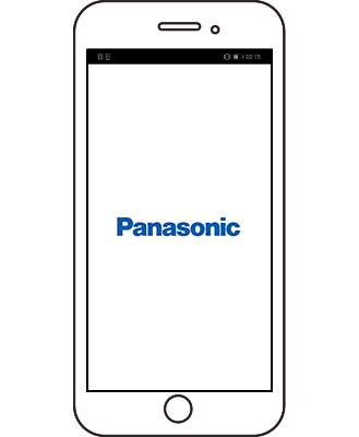 アプリの起動画面です。パナソニックのロゴが表示されます。