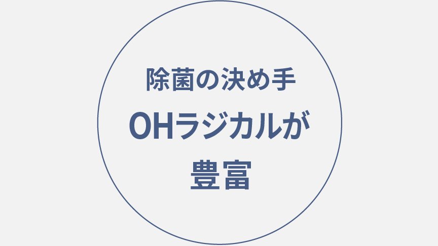 除菌の決め手OHラジカルが豊富