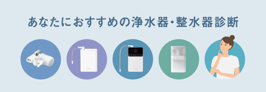 あなたにおすすめの浄水器・整水器診断