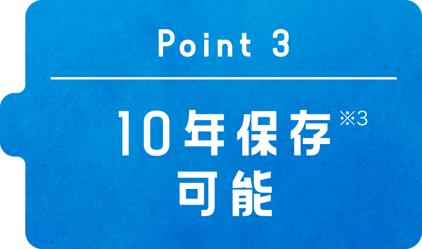 Point3　10年保存※3可能