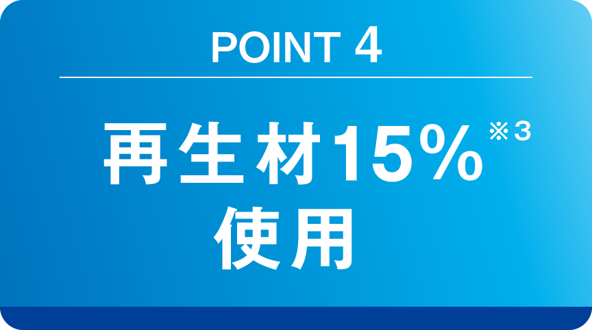 POINT 4 再生材 15%使用※3