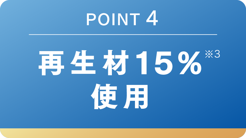 POINT 4 再生材 15%使用